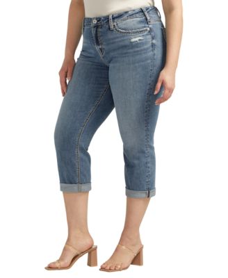 Plus Size Suki Mid Rise Curvy Fit Capri Jeans