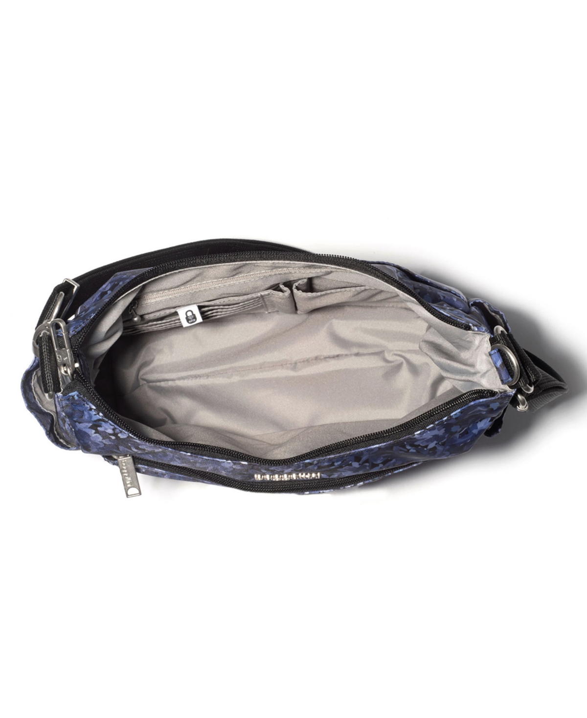 Baggallini Securtex Anti-theft Free Time Crossbody Bag In Indigo Petal