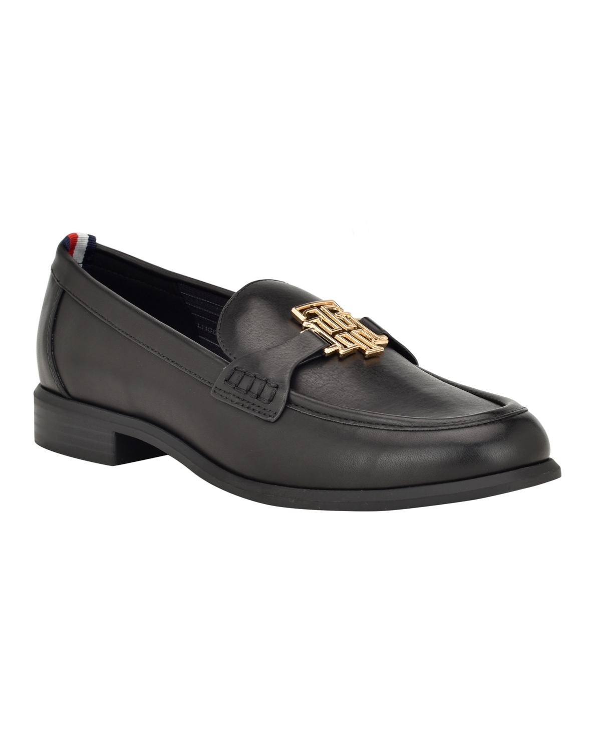 Shop Tommy Hilfiger Women's Terow Casual Ornamented Loafers In Black
