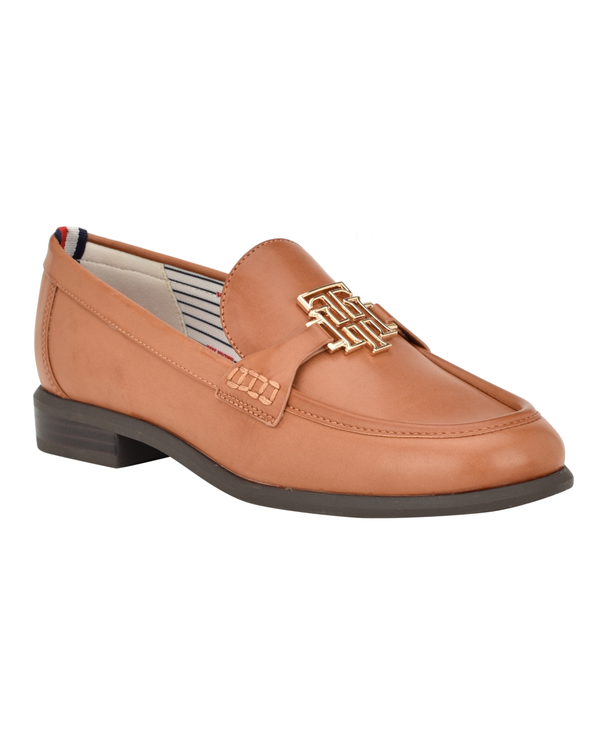 Shop Tommy Hilfiger Women's Terow Casual Ornamented Loafers In Medium Brown