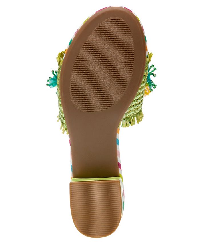 Betsey Johnson Sandali da donna Peyten Slide, Verde, multicolore