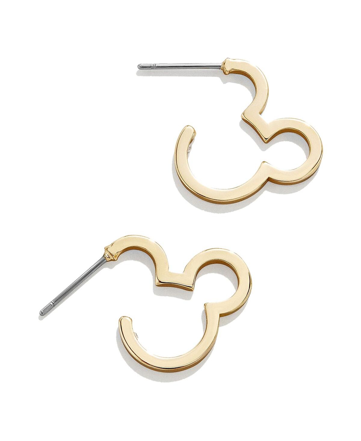 Shop Baublebar Women's  Mickey Mouse Outline Earrings In Gold-tone
