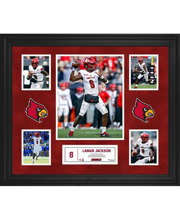 Fanatics Authentic Lamar Jackson Louisville Cardinals Framed 23'' x 27 ...