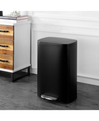 Connor Rectangular Trash Can with Soft-Close Lid and Mini Trash Can