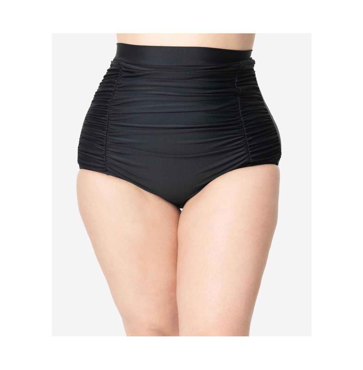 Unique Vintage Plus Size Monroe High Waist Bikini Bottom