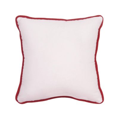 Peace Poinsettia Small/Petite Christmas Accent Pillow, 10" x 10"