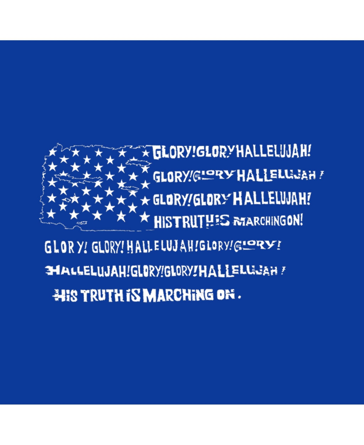Boy's Word Art Long Sleeve - Glory Hallelujah Flag