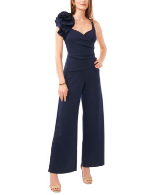 MSK - Women's Ruffle Trim Sleeveless Straight-Leg Jumpsuit
