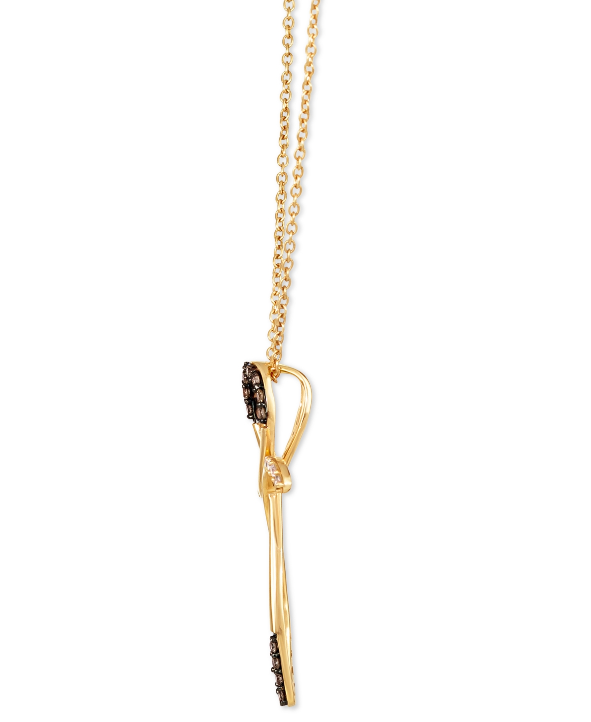 Shop Le Vian Chocolate Diamond & Vanilla Diamond Infinity-inspired 18" Pendant Necklace (1/5 Ct. T.w.) In 14k Gol In No Color