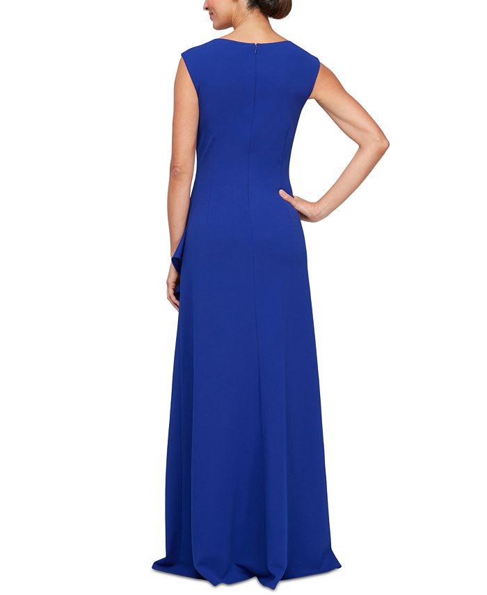 Alex Evenings Women's Ruffled Square-Neck Sleeveless Gown - Macy's
