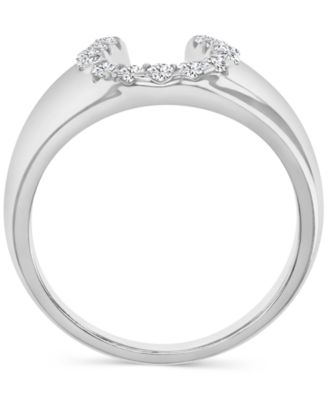 Cubic Zirconia Polished Lucky Horseshoe Statement Ring