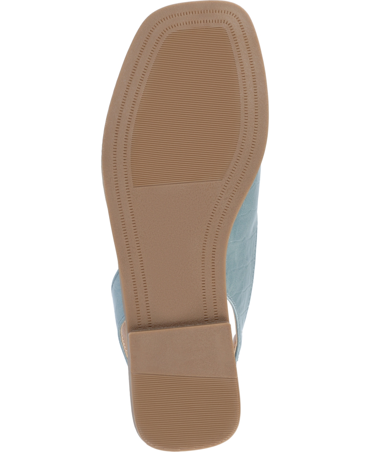 Journee Collection Women's Brinsley Slingback D'orsay Flat Sandals In Blue Croco