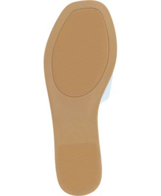 Journee Collection Prisilla Slide Sandals For Women | Comfortable Fabric Flat Summer Sandals Sizes 6-12