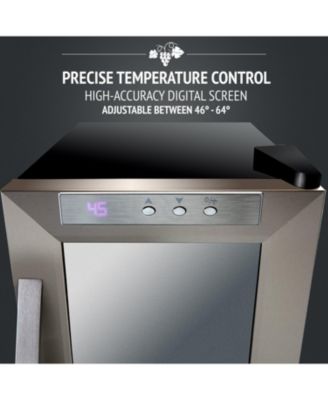 8-Bottle Freestanding Thermoelectric Wine Cooler, Stainless Steel