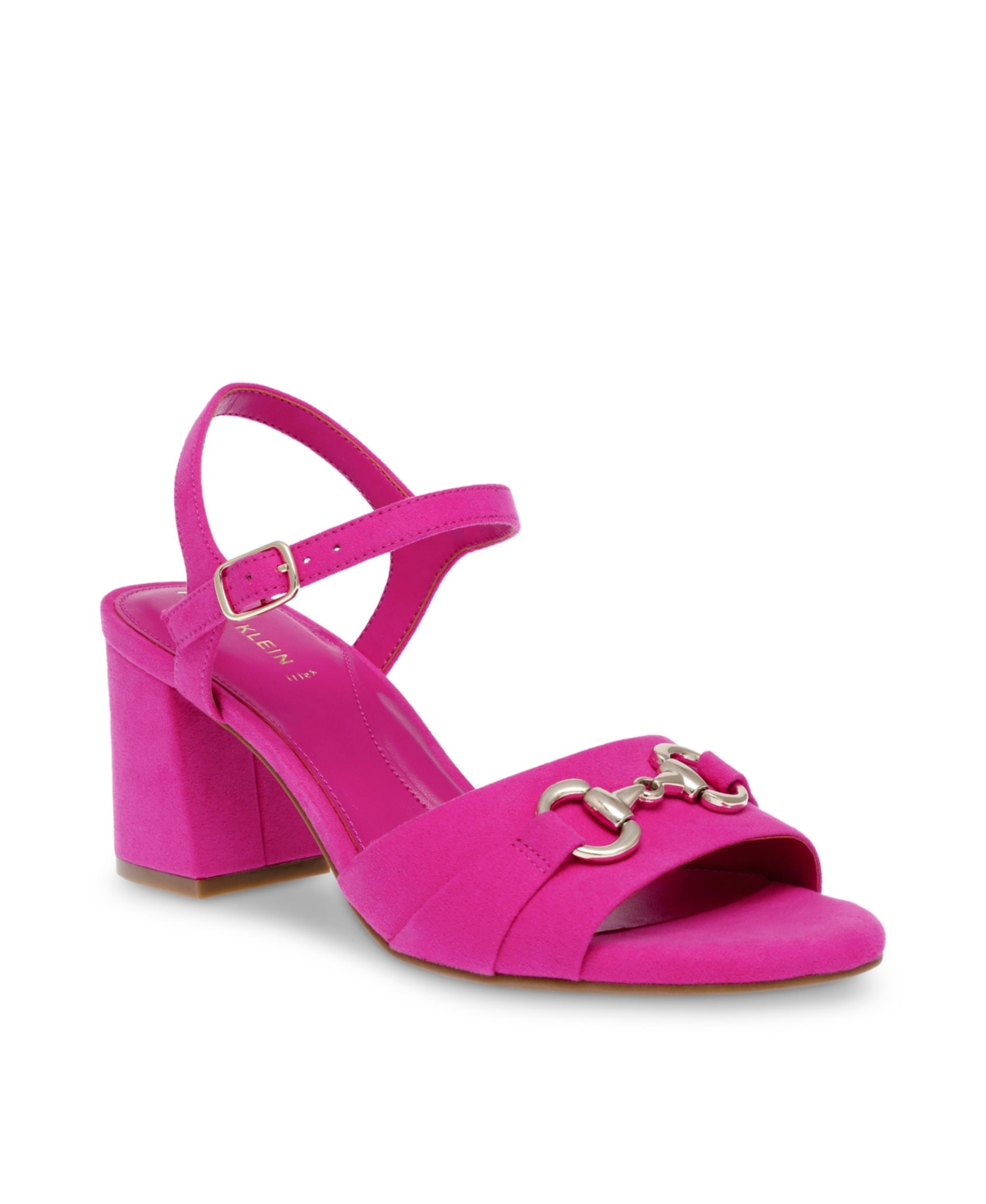 Shop Anne Klein Women's Rem Block Heel Dress Sandals In Fuschia Pink