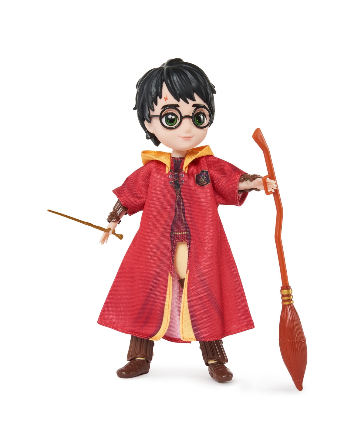 Wizarding World Harry Potter, 8" Harry Potter Quidditch Doll Gift Set With Robe And 9 Doll Accessories, 11 Pieces In Multi-color