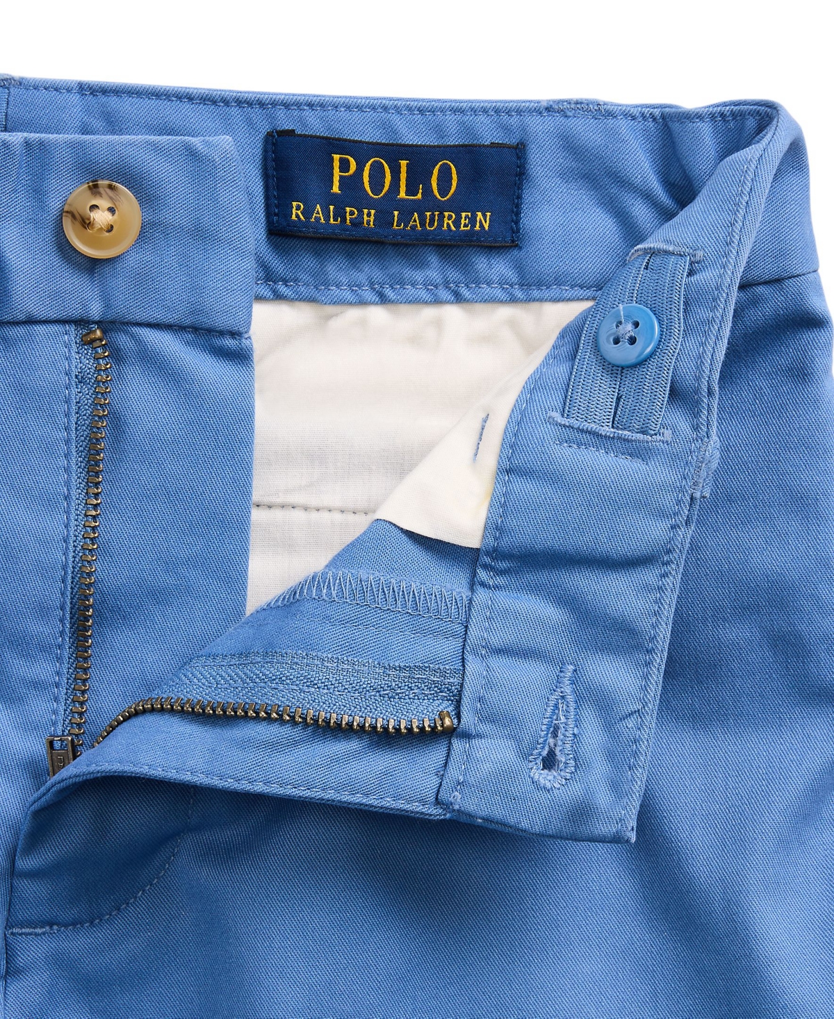 Shop Polo Ralph Lauren Big Boys Straight Fit Flex Abrasion Twill Shorts In Nimes Blue