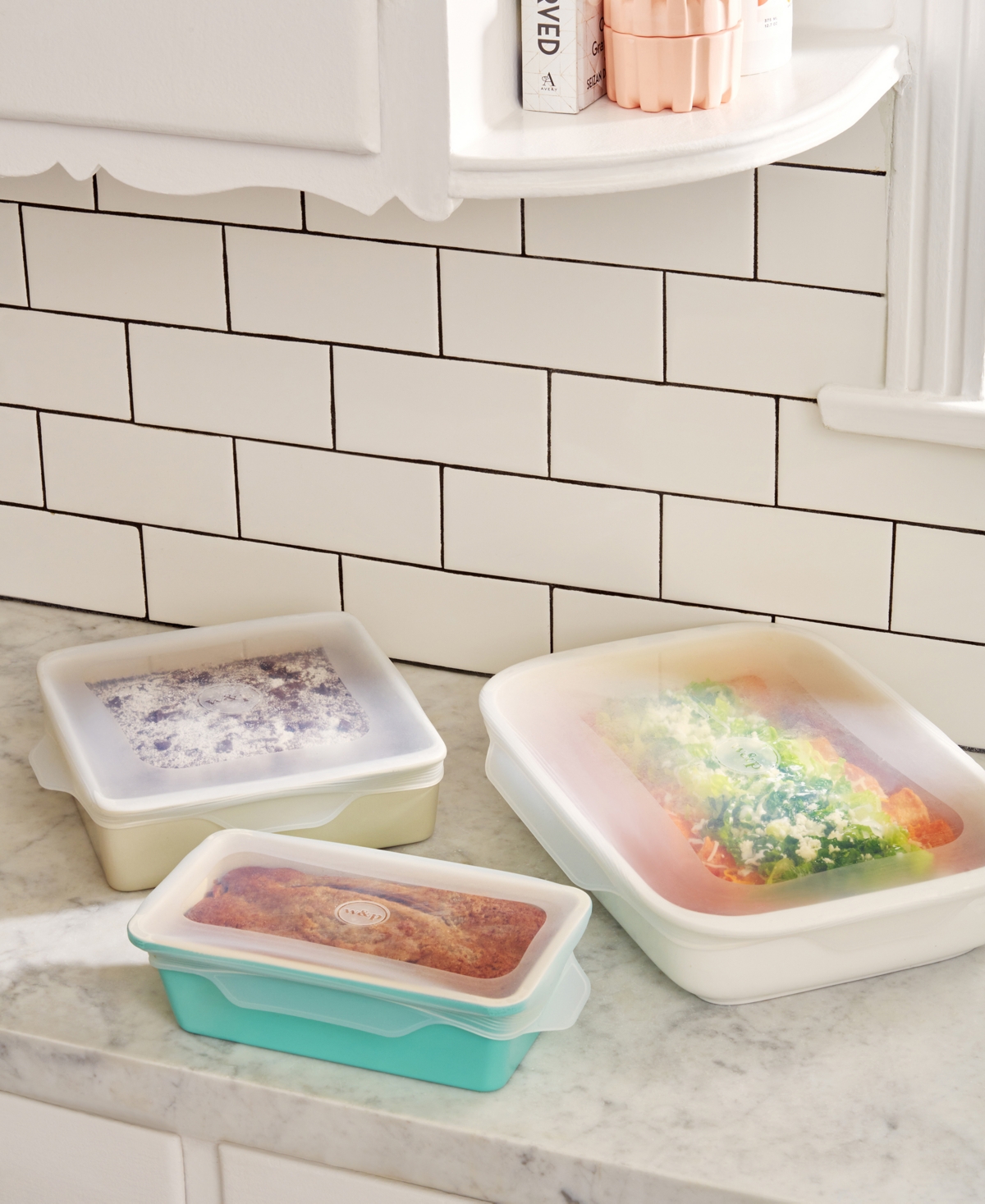 W&p Design W&p Set Of 3 Can Be Used Again Silicone Stretch Lid In Clear