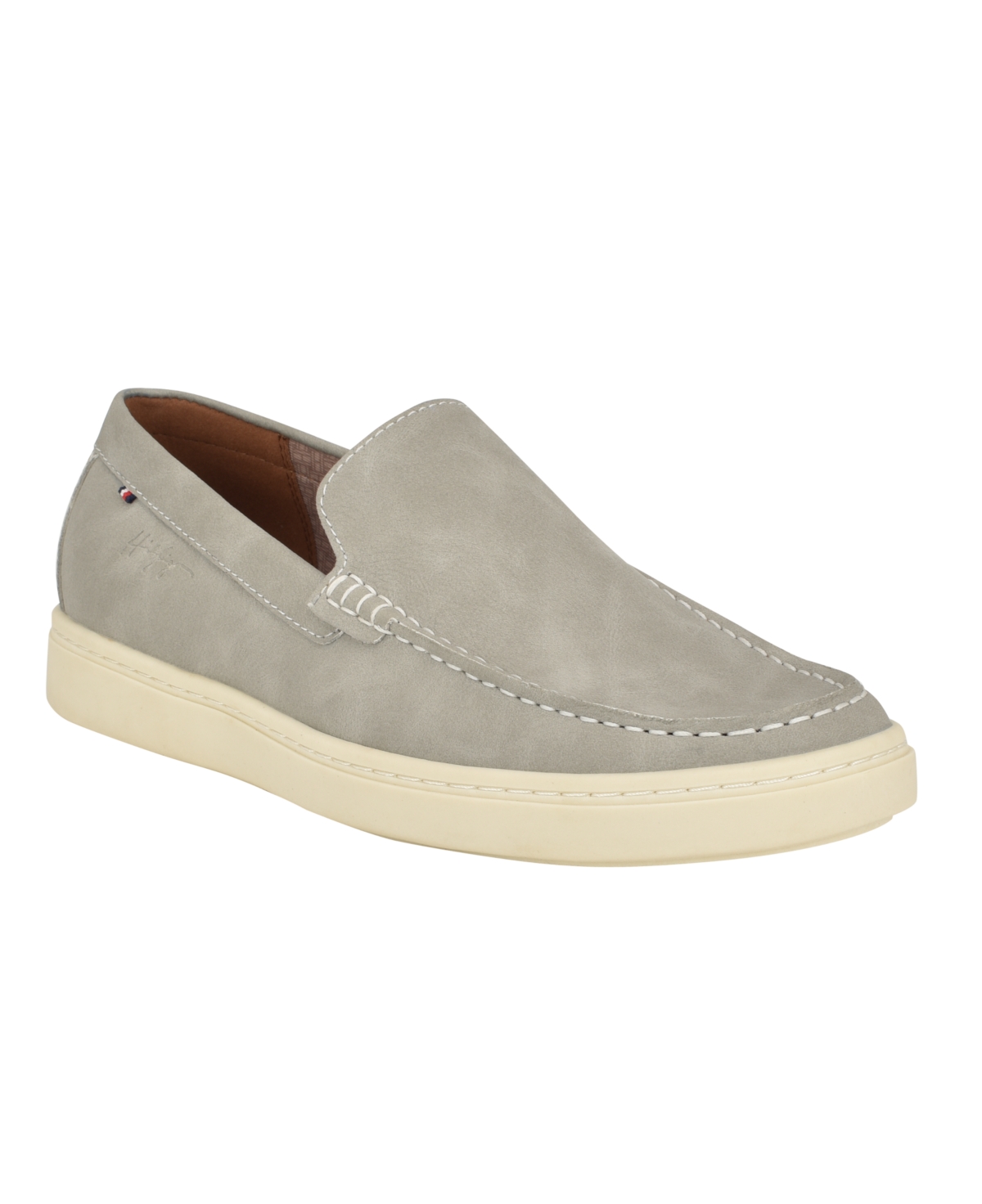 Shop Tommy Hilfiger Men's Rivit Venetian Slip-on Casual Shoes In Gray