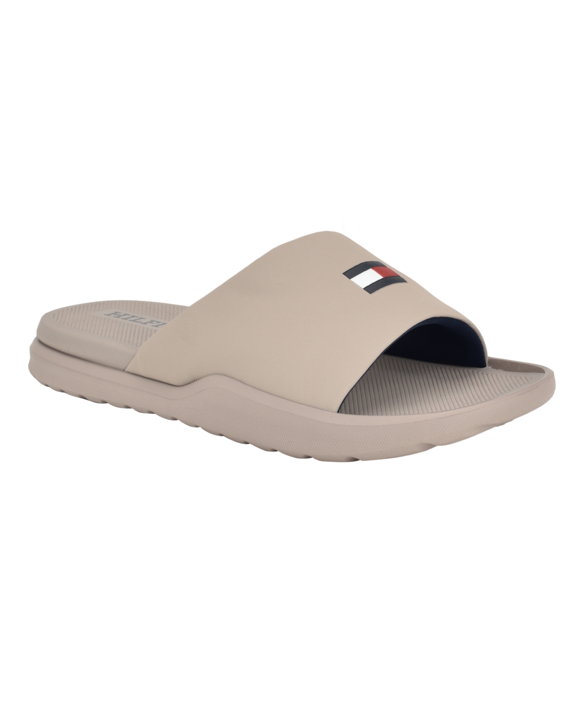 Shop Tommy Hilfiger Men's Marmo Fashion Pool Slides In Taupe