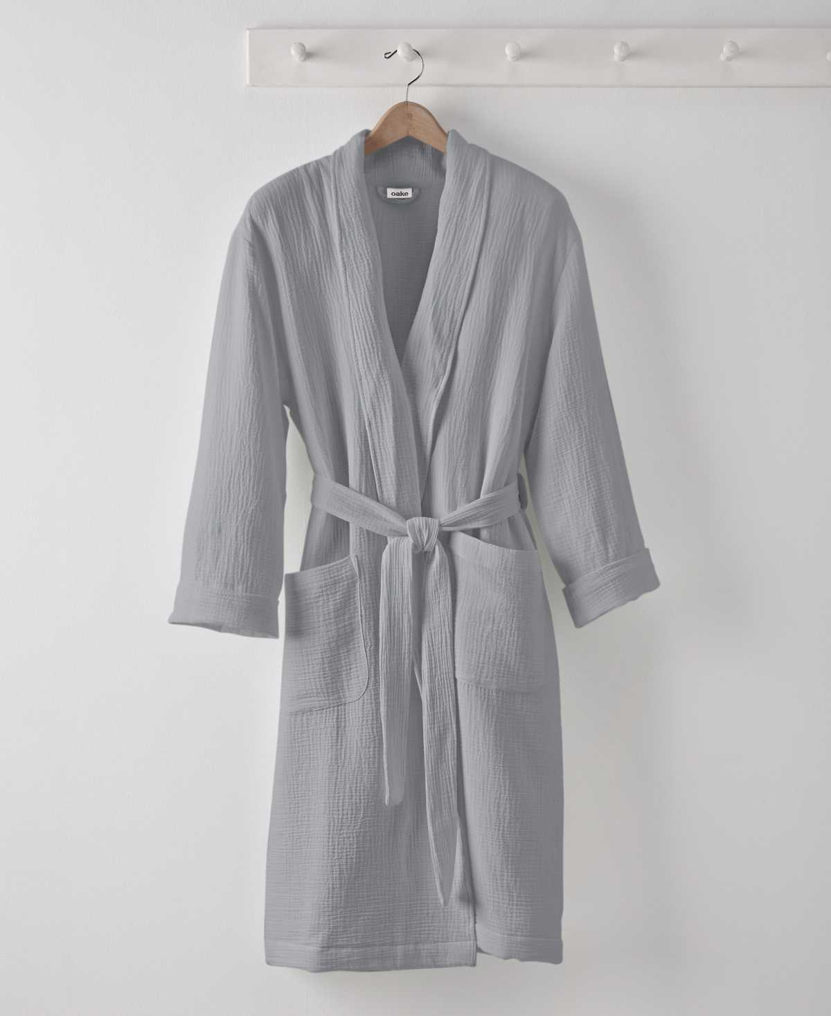 All Cotton Lightweight Gauze Robe, Created for Macy's - Charcoal