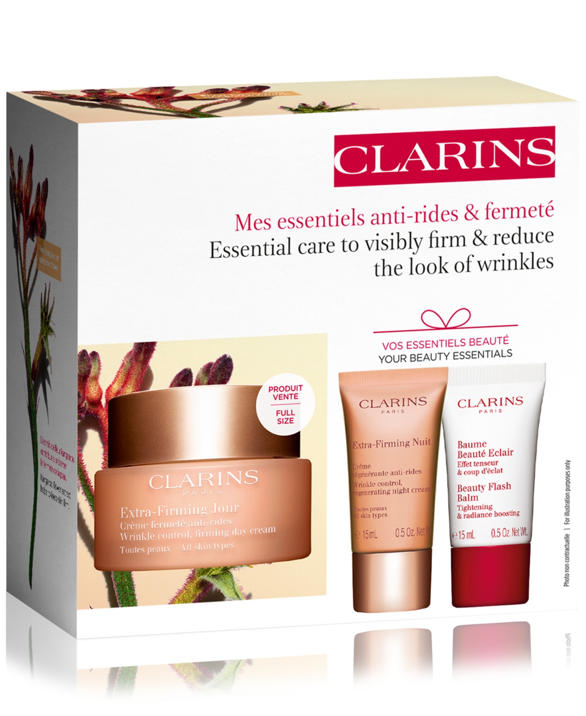 Shop Clarins 3-pc. Limited-edition Extra-firming & Smoothing Skincare Starter Set In No Color