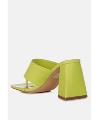 Muse Me Triangular Block Heel Thong Sandals