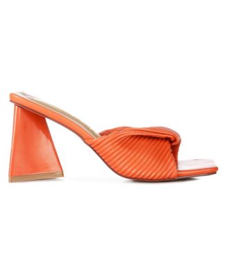Womens Cupid Kiss Pleated Twist Strap Sandals