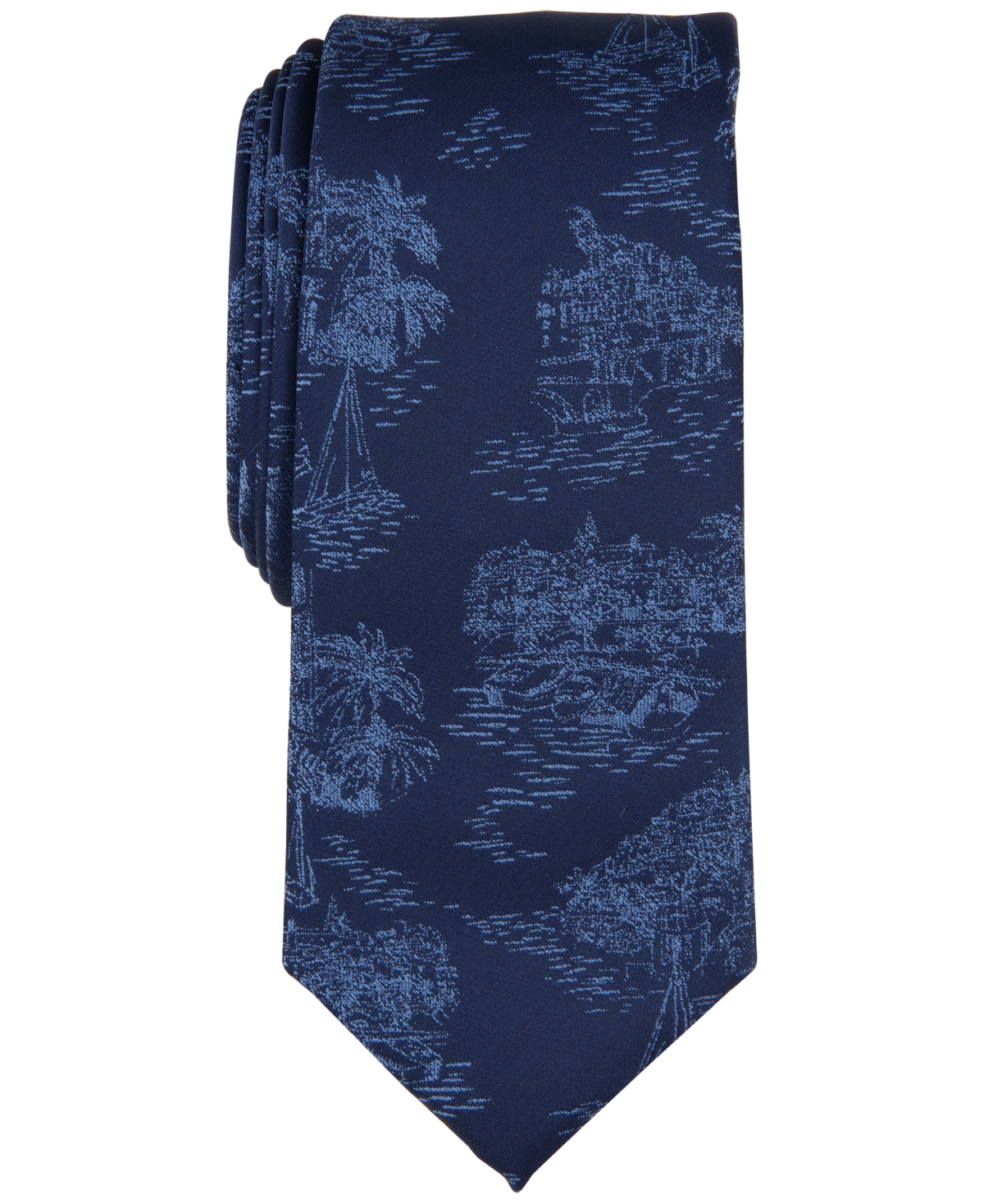 Shop Bar Iii Men's Ashville Botanical Tie, Created For Macy's In Blue