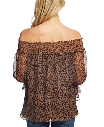 CeCe Women's Off The Shoulder Halter Neck Knit Top Black Size Large