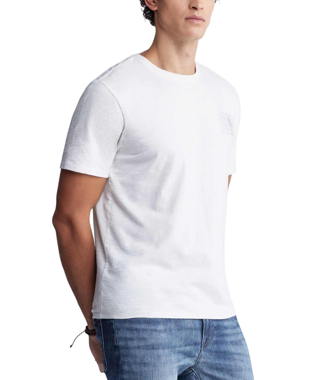 Shop Buffalo David Bitton Men's Tacoma Relaxed-fit Short Sleeve Graphic T-shirt In Milk