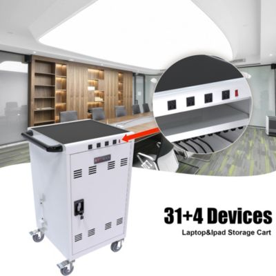 Charging Cart for 35 Devices with Power Strip 