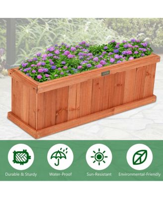 Wooden Decorative Planter Box for Garden Yard and Window