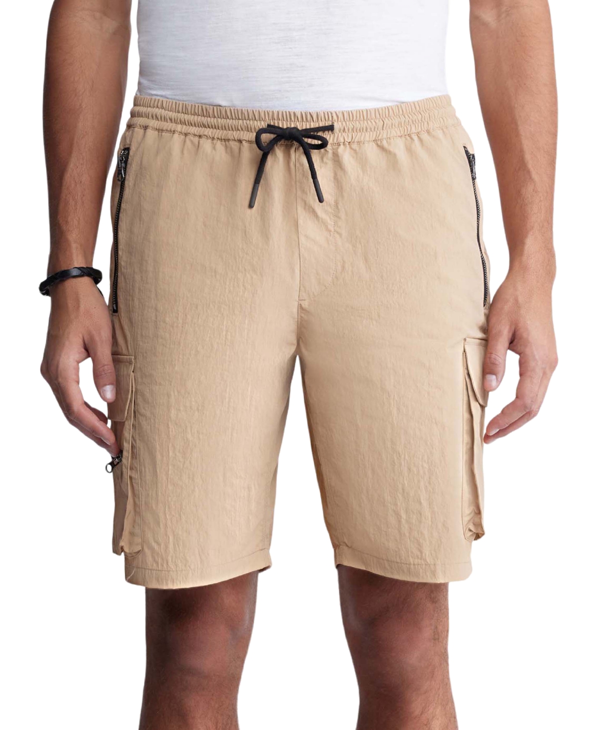 Shop Buffalo David Bitton Men's Hult Drawstring 9" Cargo Shorts In Tan