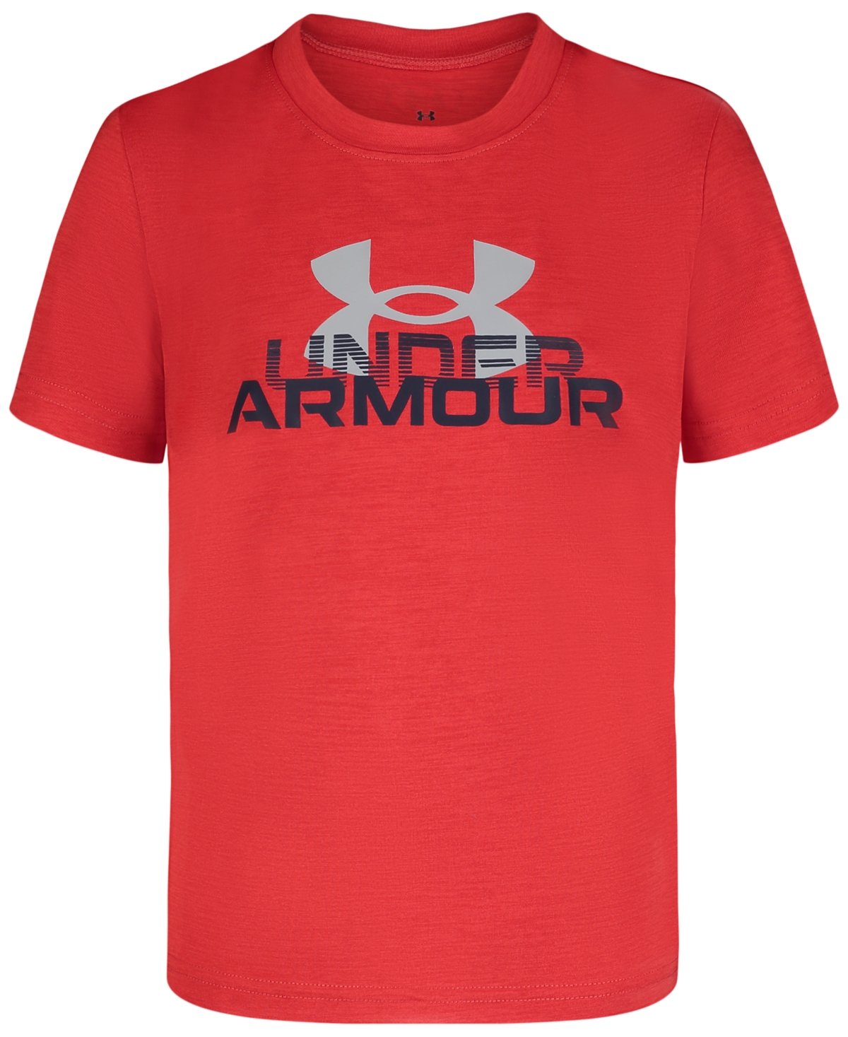 Under Armour Kids' Little Boys Fade Wordmark Logo Graphic Short-sleeve T-shirt In Red