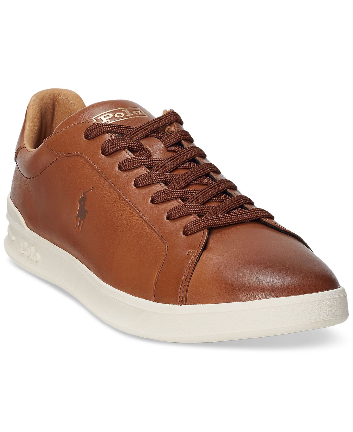 Мужские кроссовки Polo Ralph Lauren Heritage Court II Leather, цвет: Polo Pale Russet — фото 1