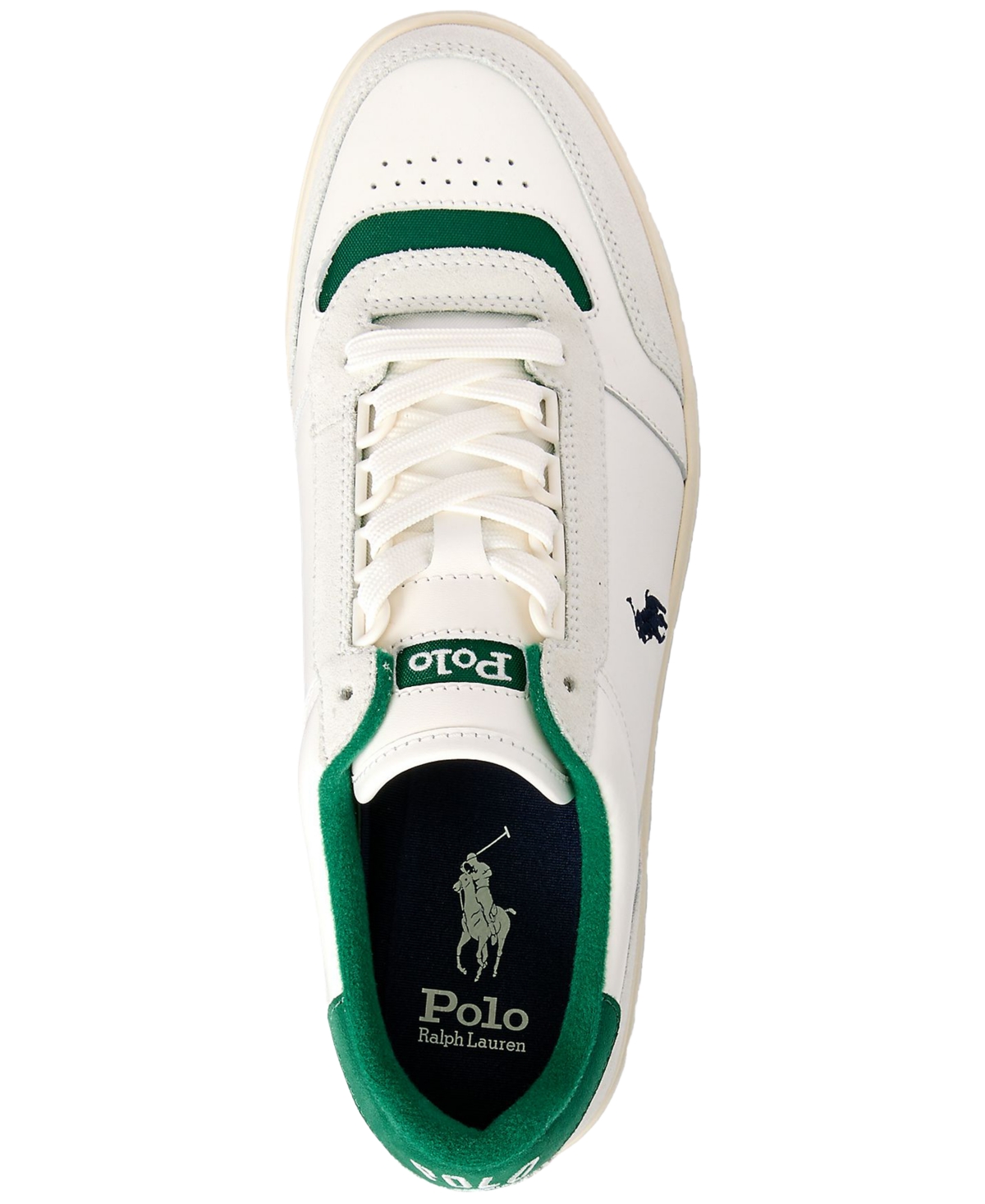Polo Ralph Lauren Men's Court Sport Lace-Up Sneakers -white