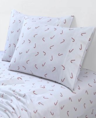 Holiday Printed Cotton Flannel Extra Deep 4-Pc. Sheet Set, California King