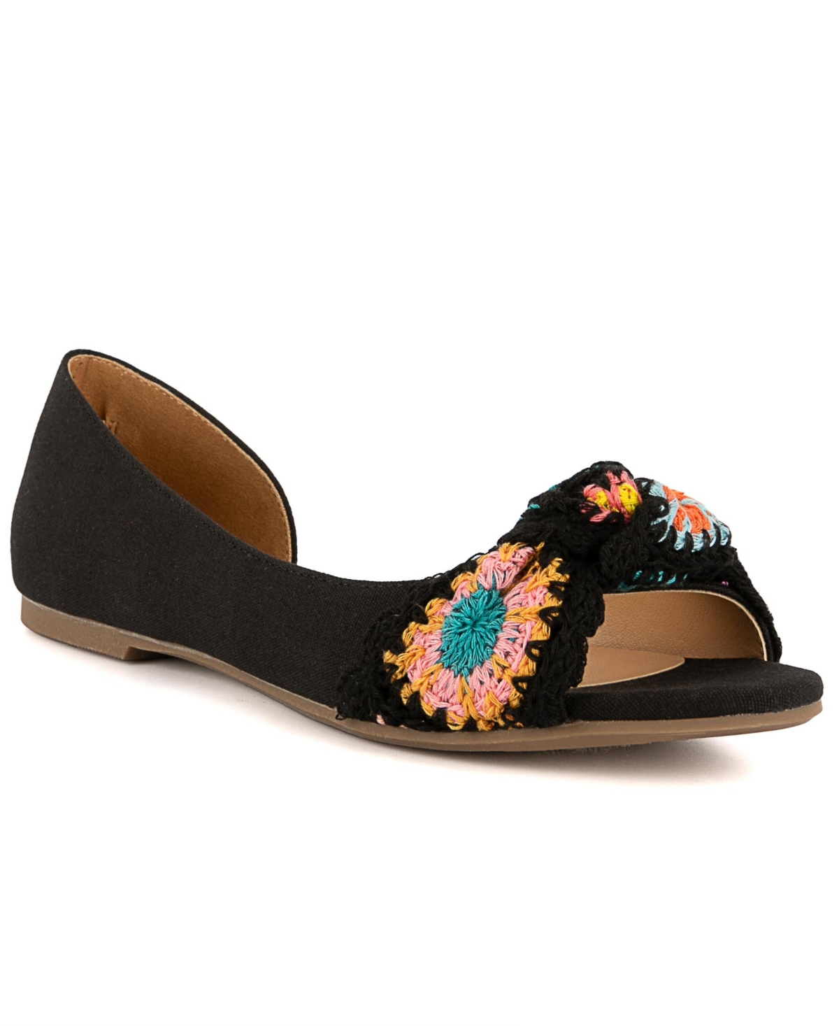 Shop Sugar Women's Cabeza Crochet Flat Sandals In Black