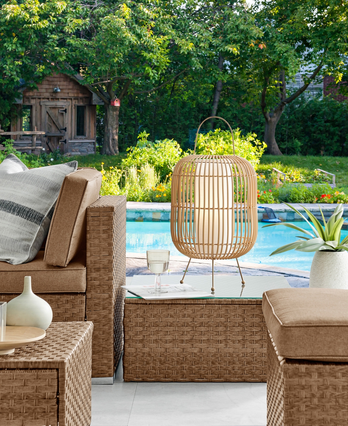LITE SOURCE OUTDOOR CORDLESS CLEMENT TABLE LAMP 