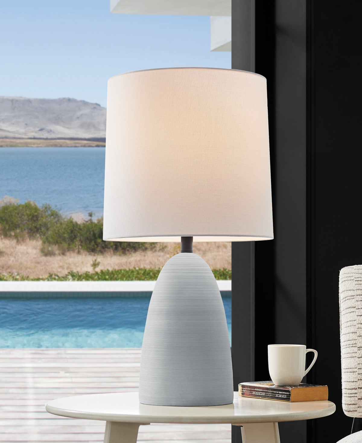 Shop Lite Source Outdoor Cordless Monte Table Lamp In Gray