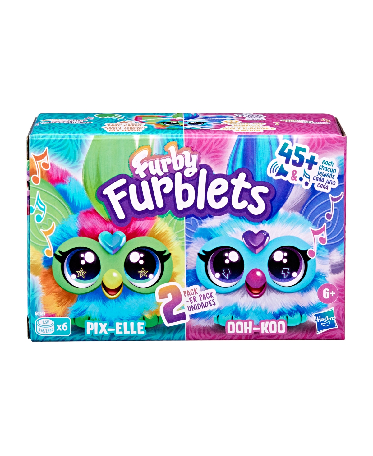 Shop Furby Furblets Pix-elle Ooh-koo 2-pack Mini Electronic Plush Toy For Girls And Boys, 6 Plus In No Color