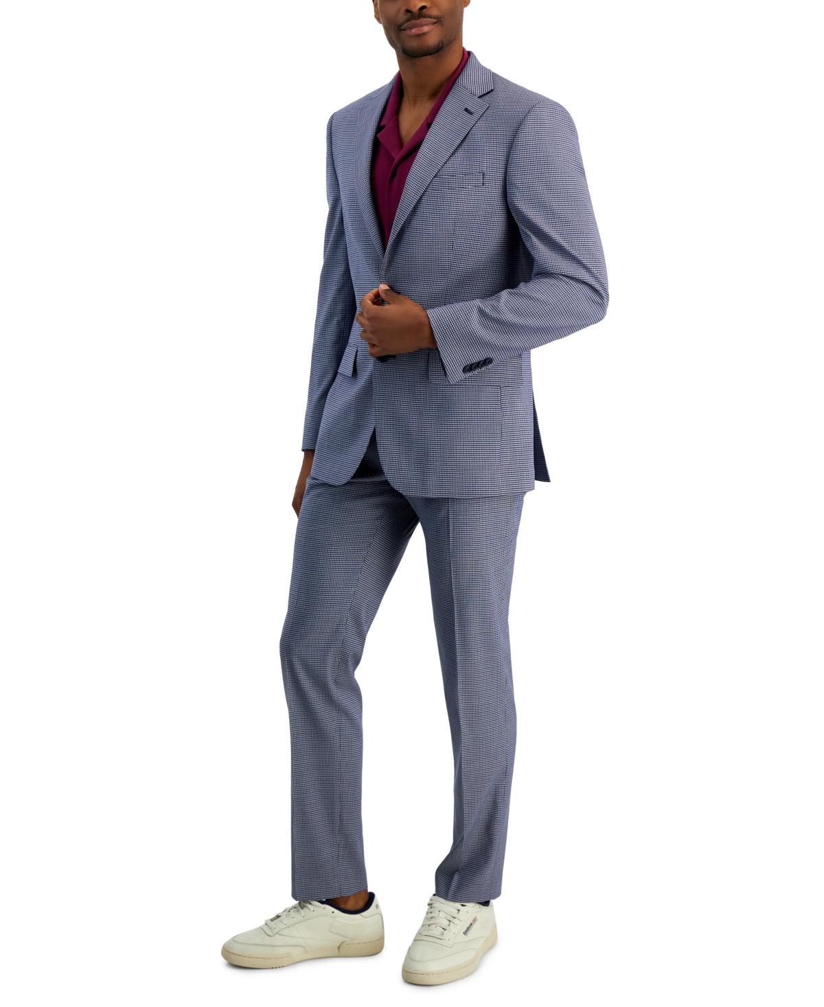 Shop Ben Sherman Men's Slim-fit Solid Suit In Blue Neat