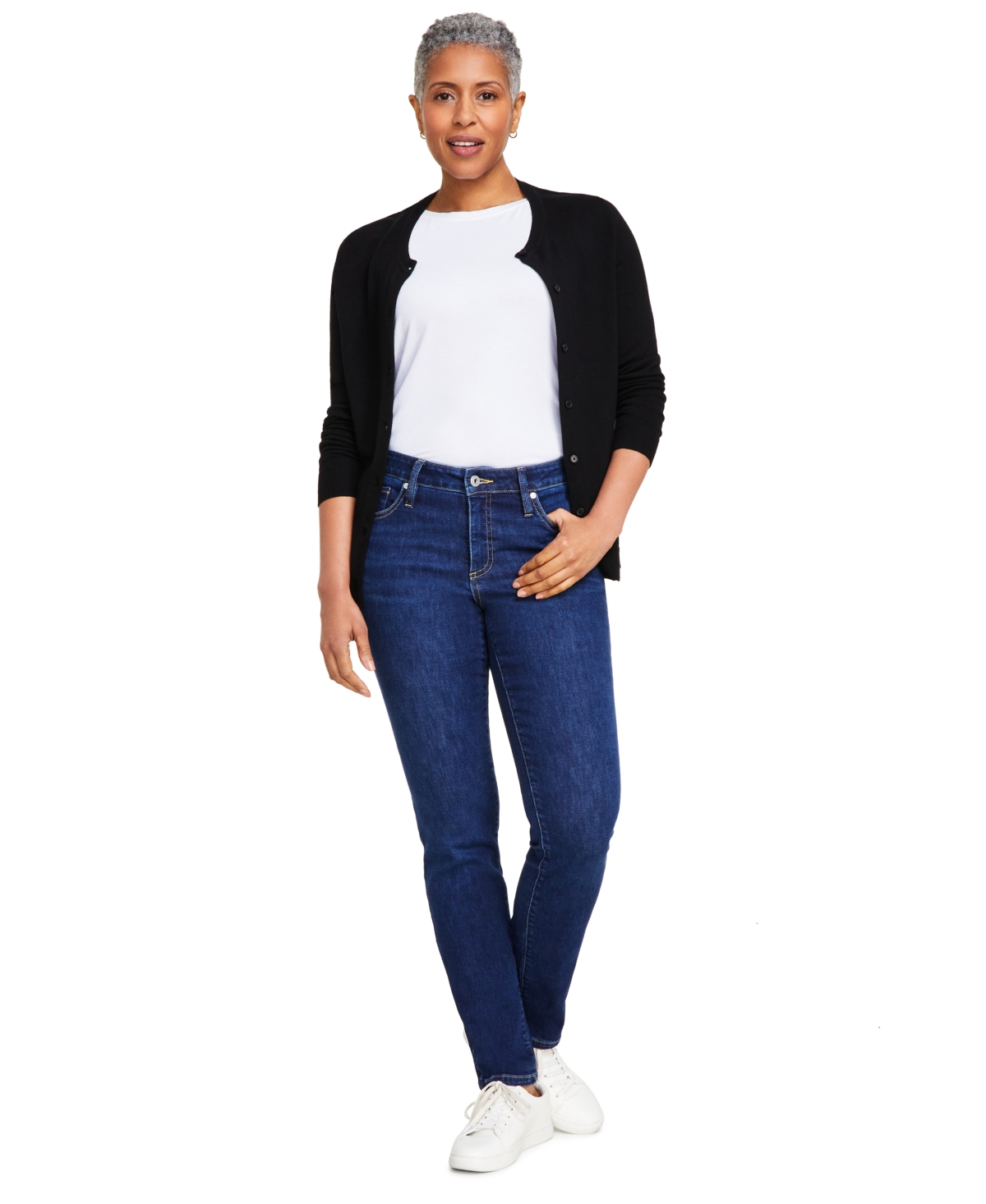 Shop Style & Co Women's Mid-rise Stretch Slim-leg Jeans, Created For Macy's In Zach