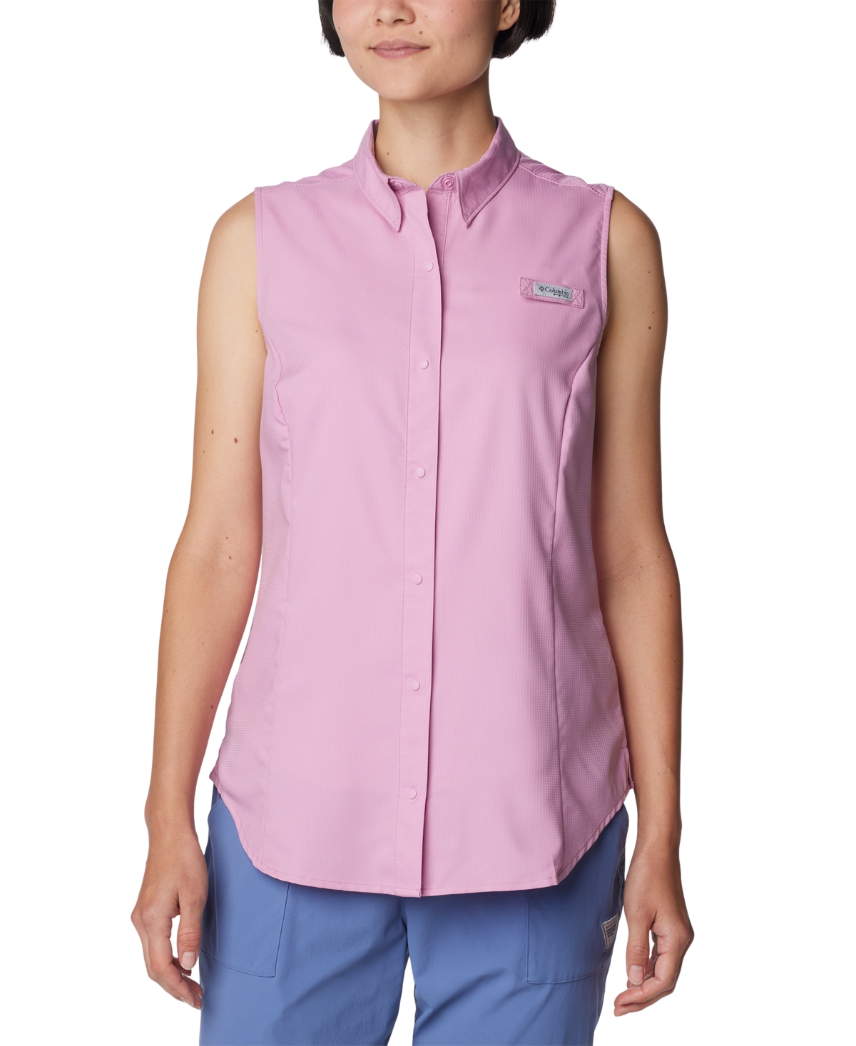 Shop Columbia Women's Tamiami Sleeveless Shirt In Minuet