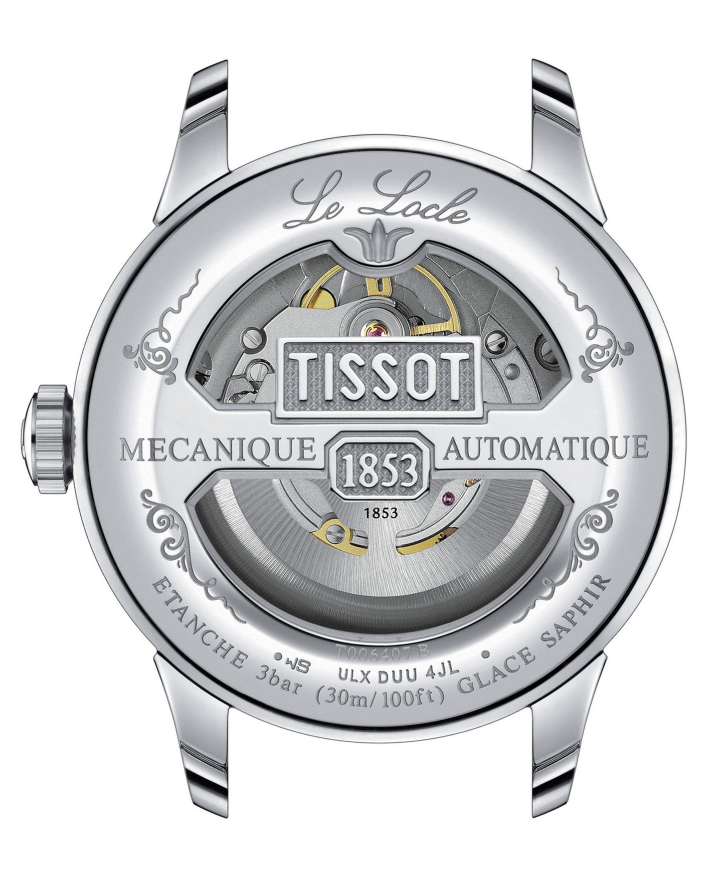 Мужские часы Tissot Swiss Automatic Le Locle Powermatic 80 Stainless Steel Bracelet Watch 39mm — фото 3