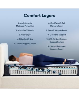Perfect Sleeper Blue Lagoon Night 12" Firm Mattress Set, Queen Split