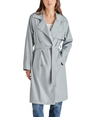 Steve Madden - Women's Ilia Double-Breasted Belted Raincoat
