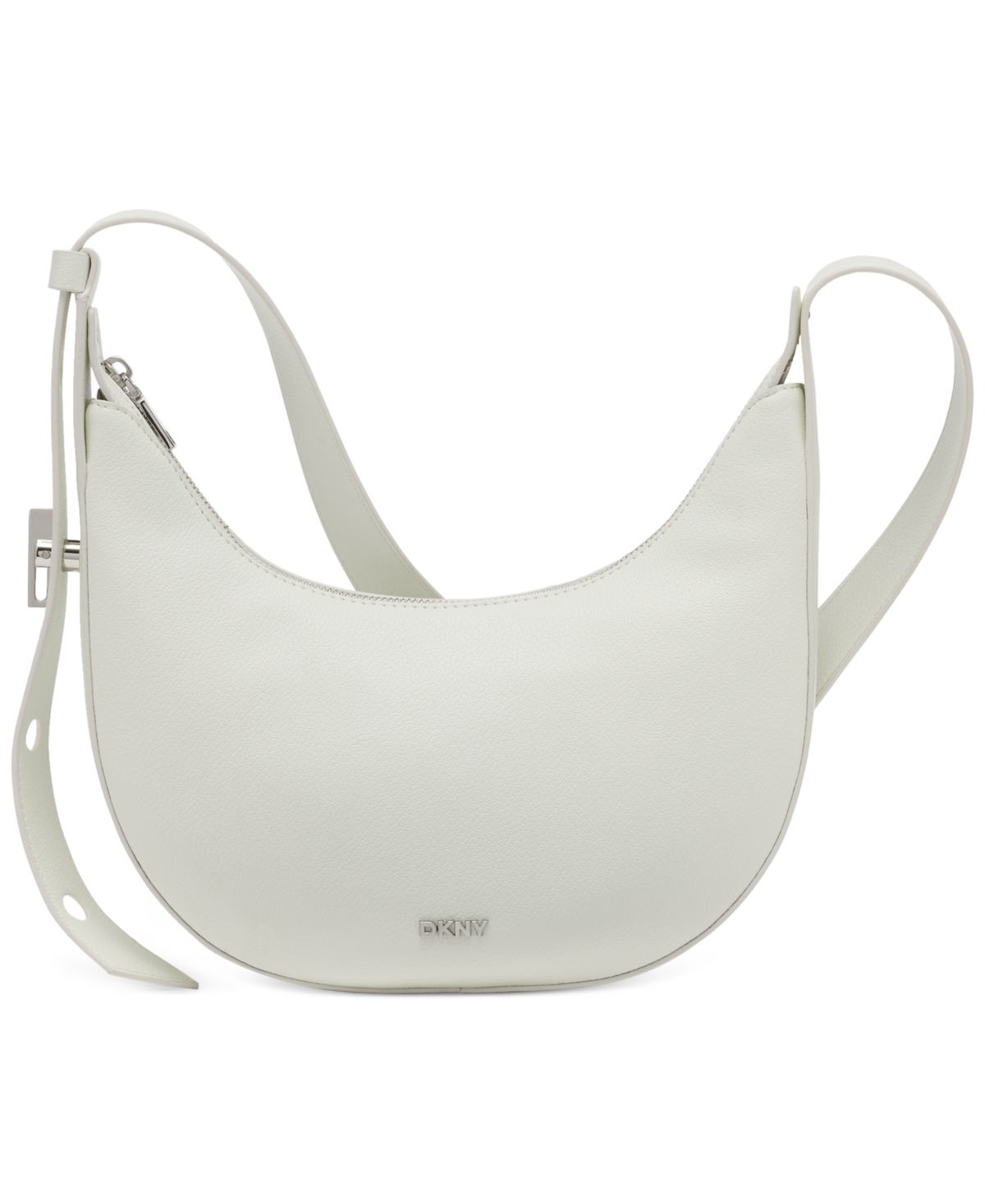 Dkny Bleeker Small Leather Crossbody In Optic White