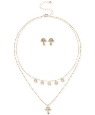 Macy's - Flower Show Mushroom Necklace and Earring Set